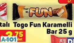 TOGO FUN KARAMELLİ BAR 25 G TOGO FUN KARAMELLİ BAR 25 G